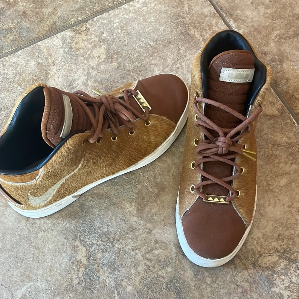 Nike LeBron  12  Tan High-Top Sneakers